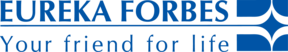 Eureka Forbes logo with the tagline Your friend for life crossed out